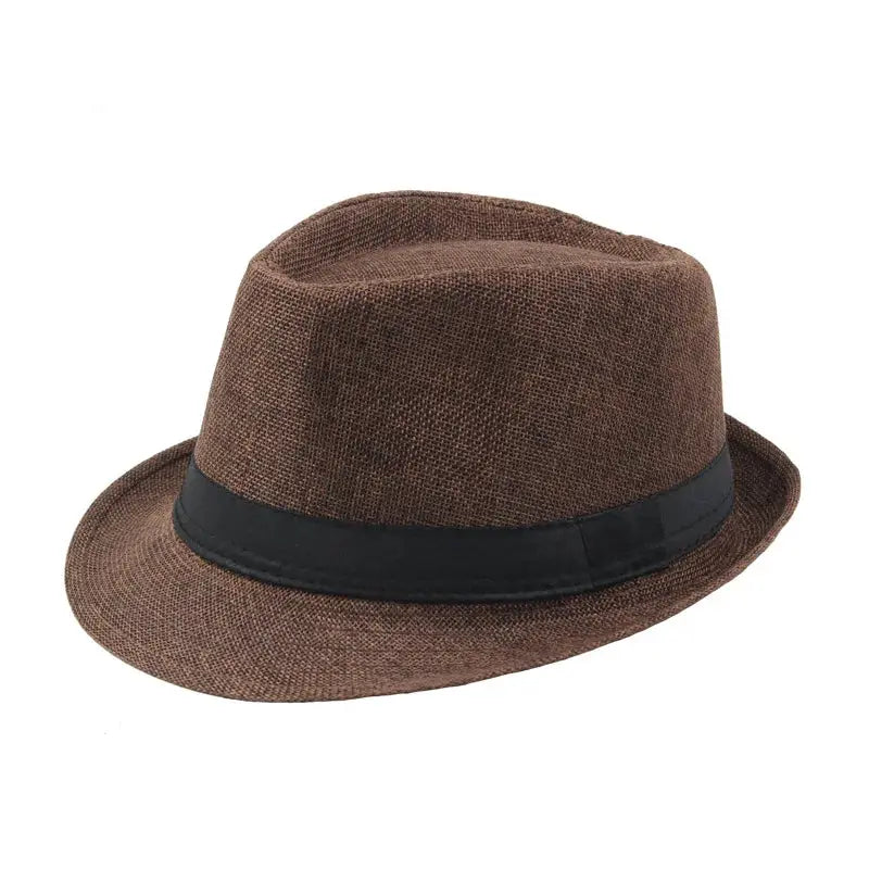 Unisex Wide Brim Straw Hat For Men And Women Summer Jazz Sun Cap Panama Fedora Outdoor Casual
