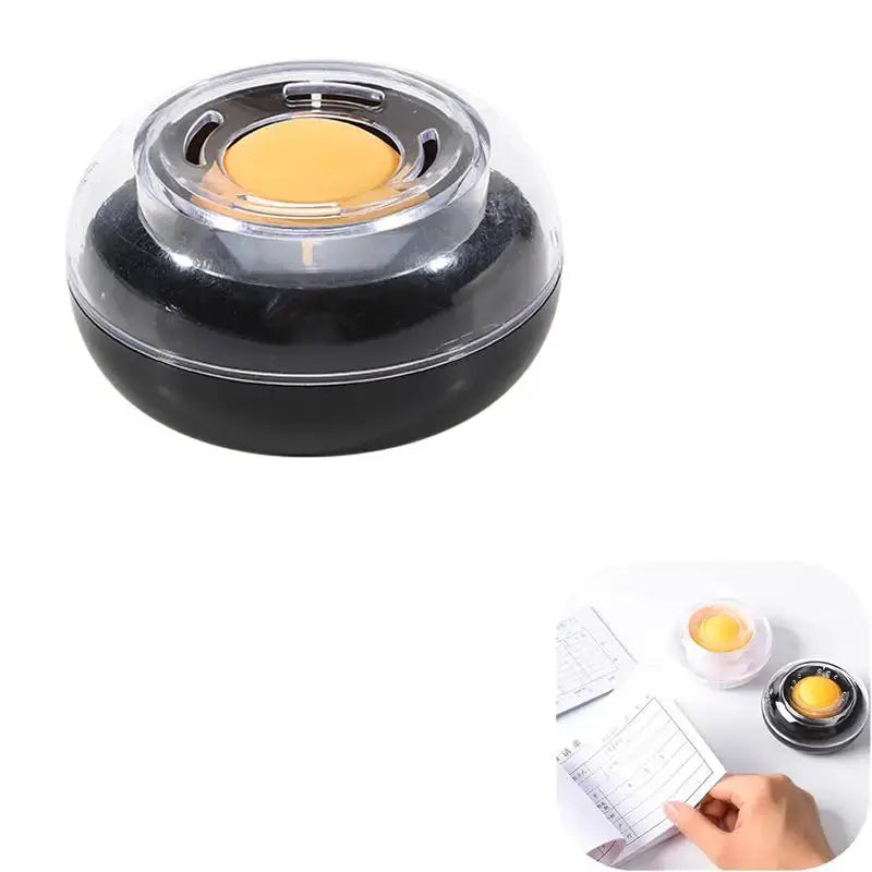 Round finger-wet money-counting tool with black base and clear dome, Simples Market