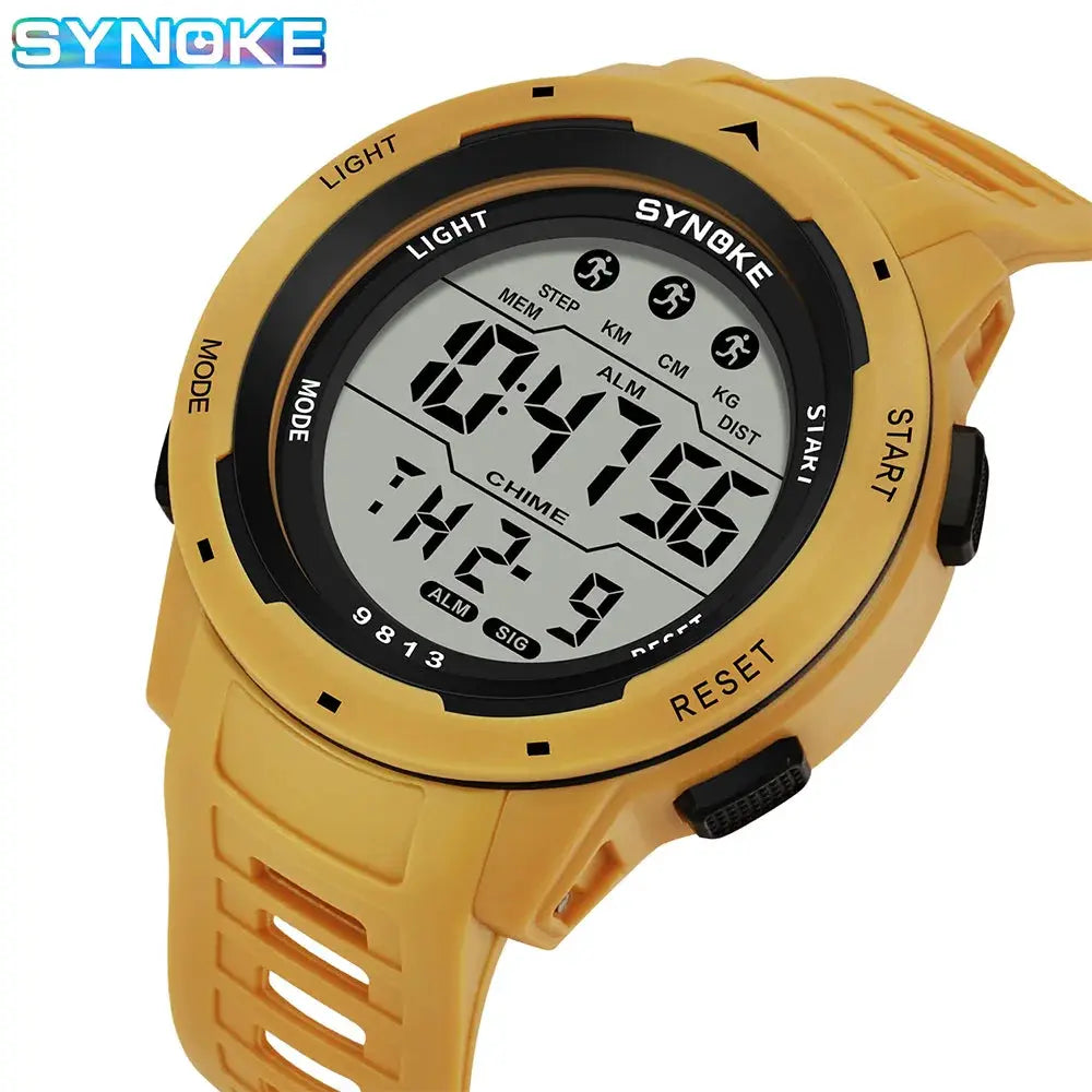 Vigor Mens Digital Sports Watch With Large Screen Display 50M Water Resistance And Alarm Timing