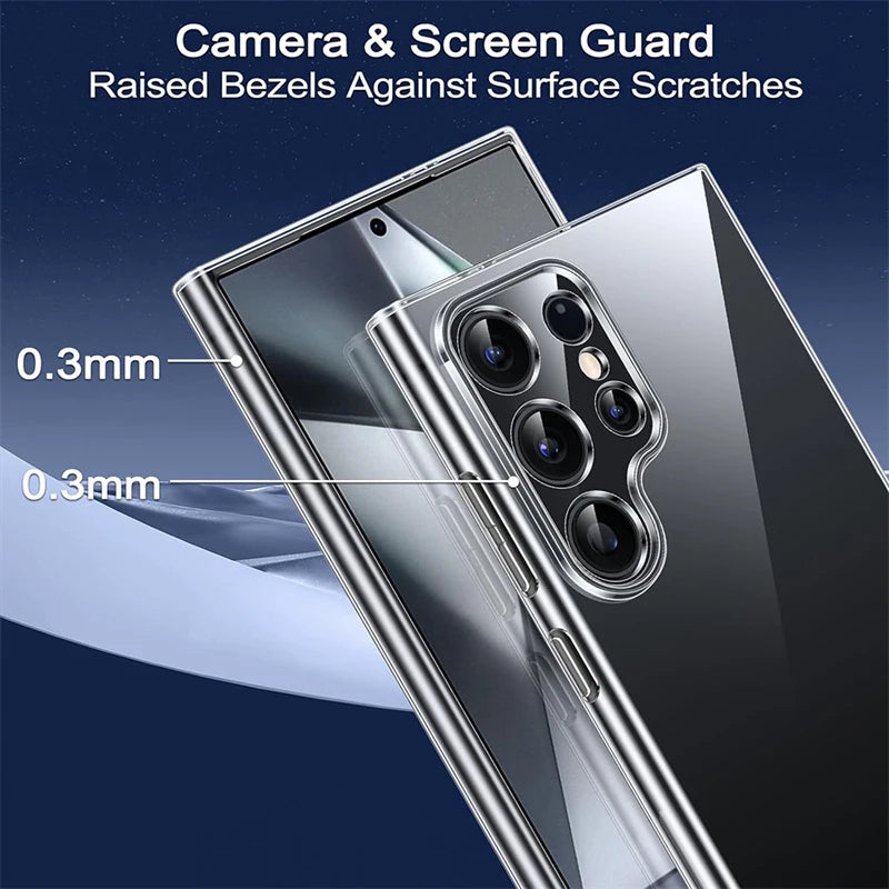 Simples Market Clear case for Samsung Galaxy phones with raised camera and screen bezels (0.3mm)