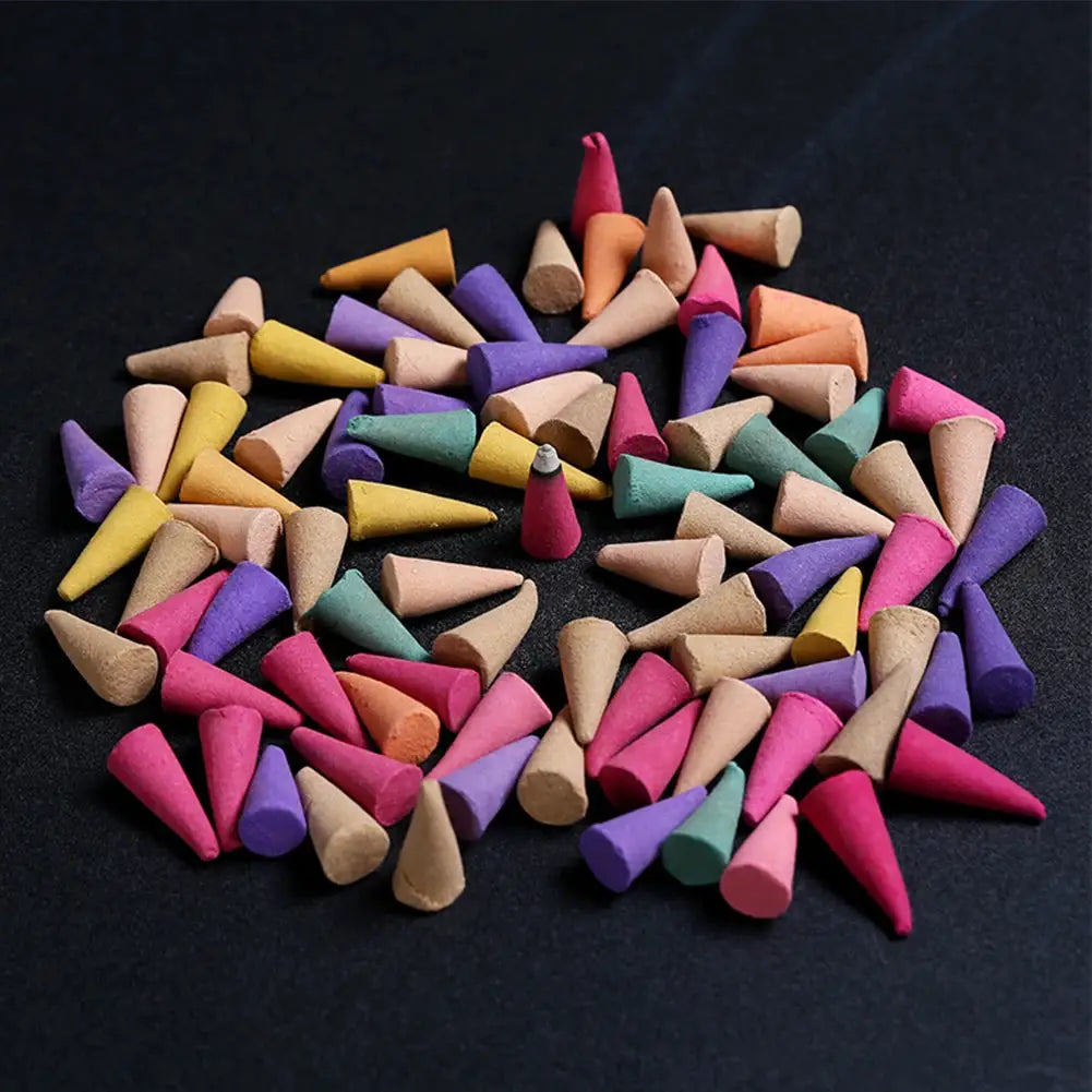 Mixed Natural Reflux Tower Incense Cones for Odor Removal and Anxiety Relief Aromatherapy Meditation
