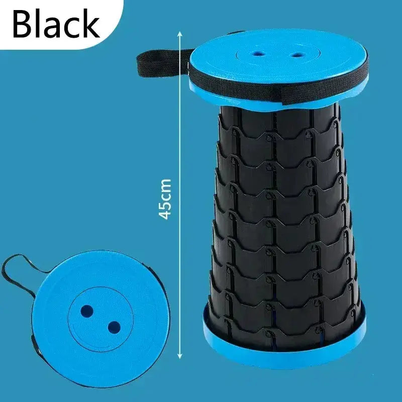 Portable Plastic Folding Telescopic Chair For Fishing Beach Camping Lightweight Adjustable Stool Compact Foldable Seat