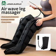 Air wave leg massager boots by JINKAIRUI with remote control, black calf-foot sleeves