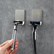 Apex Razor Holder Set Stainless Steel Shaving Stand With Rustproof Adhesive Hooks Supports Up To 11 Lbs