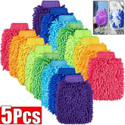 Chenille Coral Fleece Car Wash Gloves Washing Mitt For Auto Cleaning Dust Removal And Scratch Free Car Care