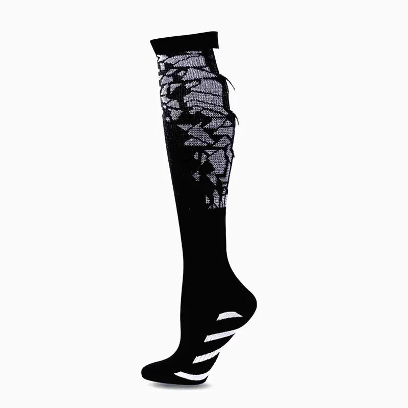 Compression Socks For Varicose Veins And Sports Knee High Nylon Medical Nursing Stockings Anti Fatigue Black