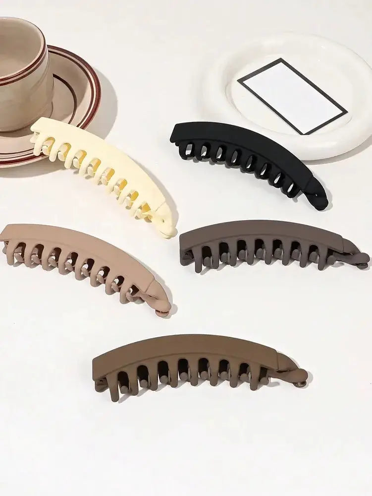 LuxeLocks 5 Inch Banana Hair Clips Set Non Slip Claw Clips For All Hair Types Everyday Wear