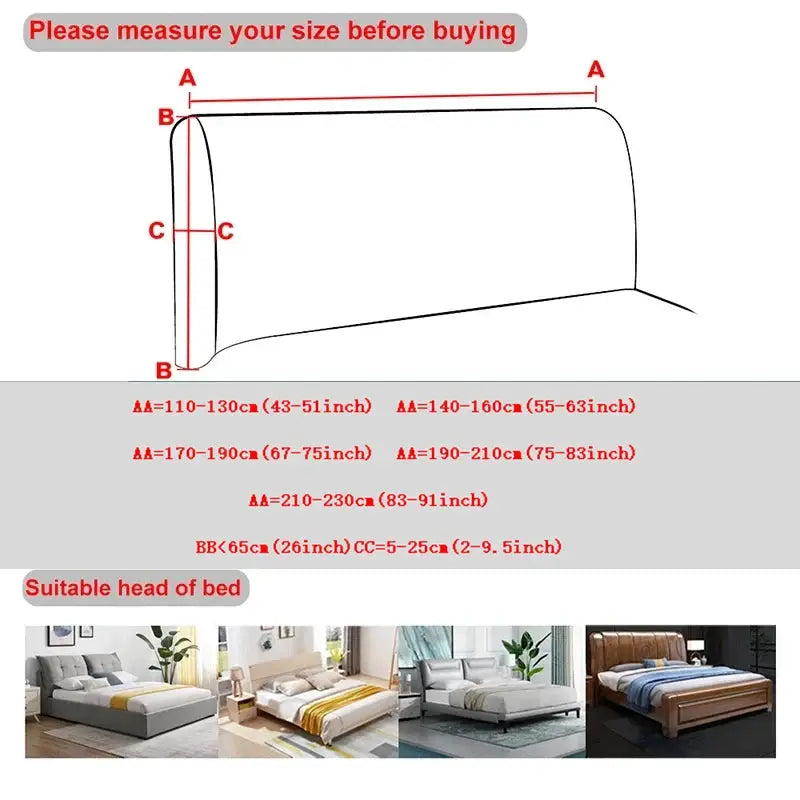 Simples Market grey elastic thickened all-inclusive headboard cover; polar fleece, plain dyed for home beds