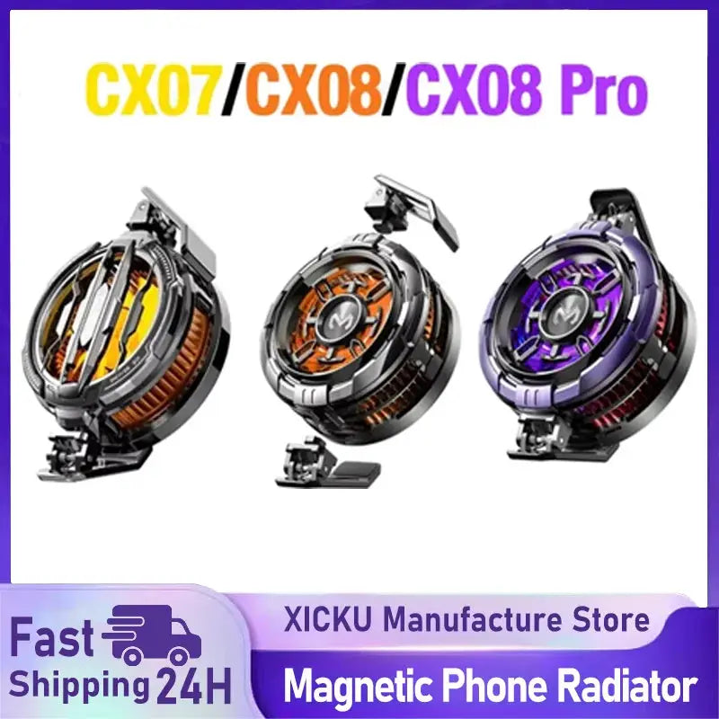 Simples Market universal mobile phone cooler, 2-in-1 magnetic back clip, CX07/CX08/CX08 Pro, three color variants