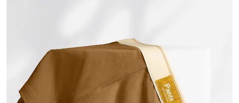 Men's cotton boxer shorts in brown with beige waistband