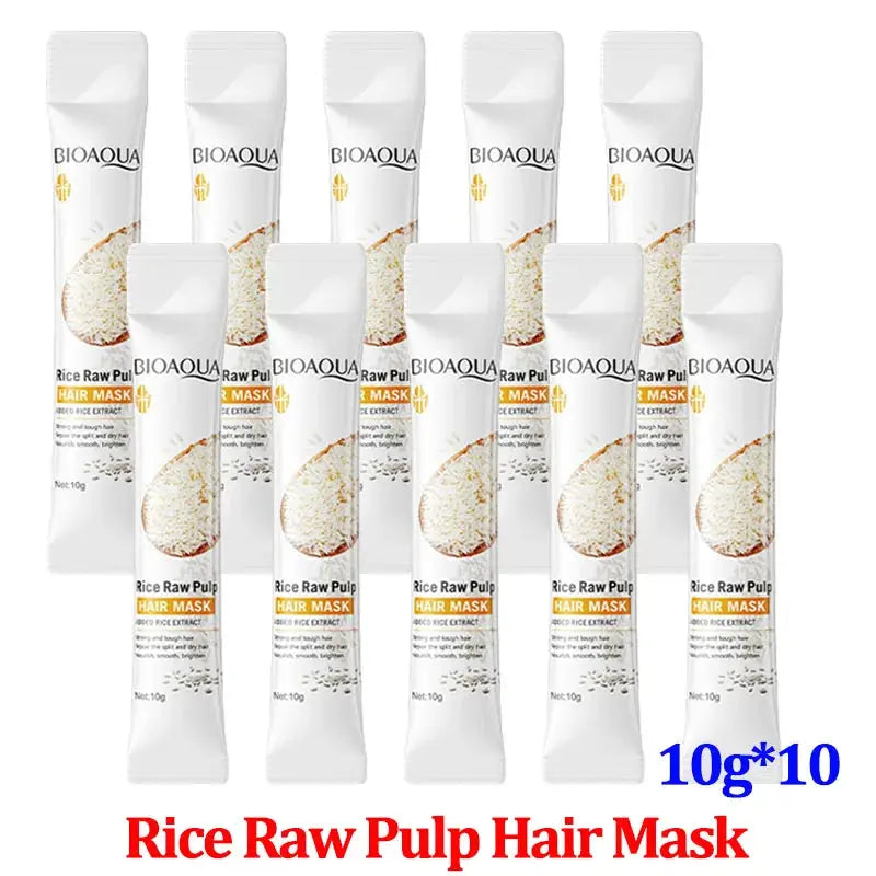Keratin Hair Mask With Rice Extract For Damaged Frizzy Hair 5 Seconds Repair Soft Smooth Shiny