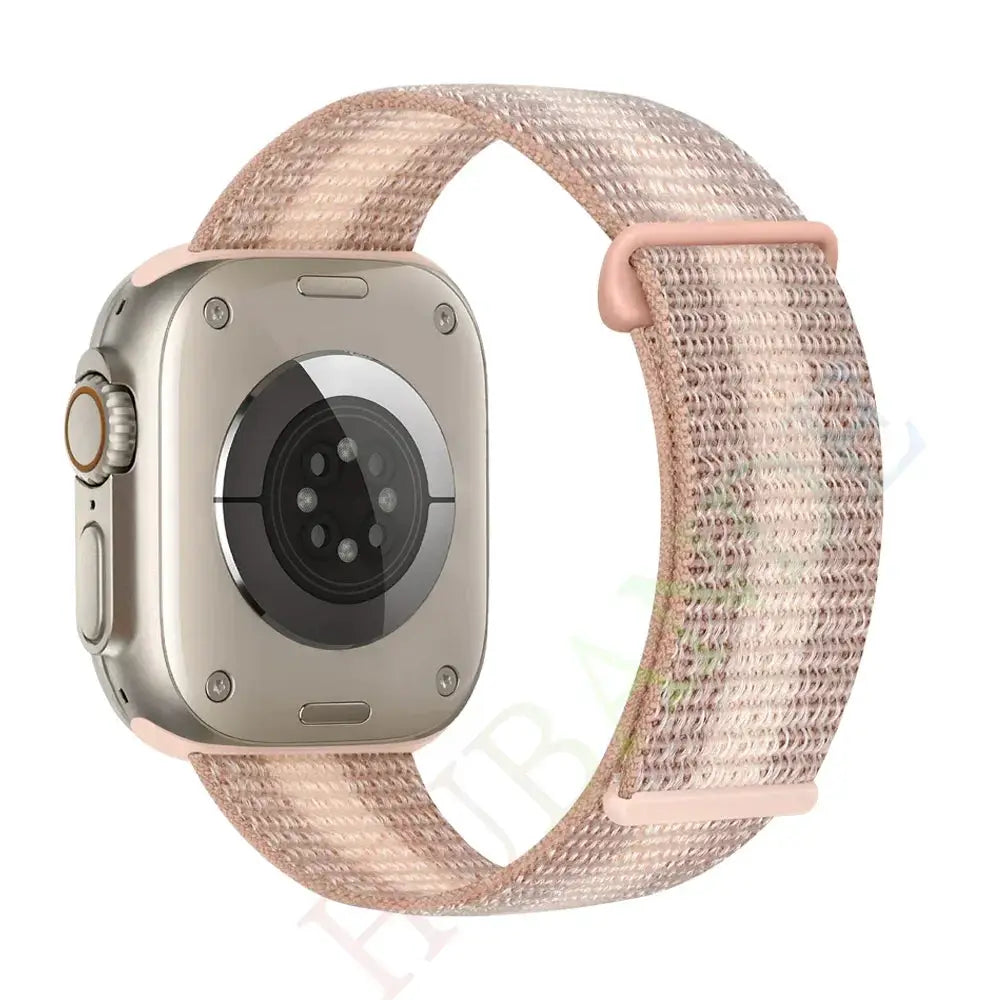 Nylon Strap for Apple Watch 10 42mm 46mm Ultra 2 49mm Breathable Replacement Wristband for IWatch 9 8 7 6 5 4 3SE 45mm 41mm 44mm