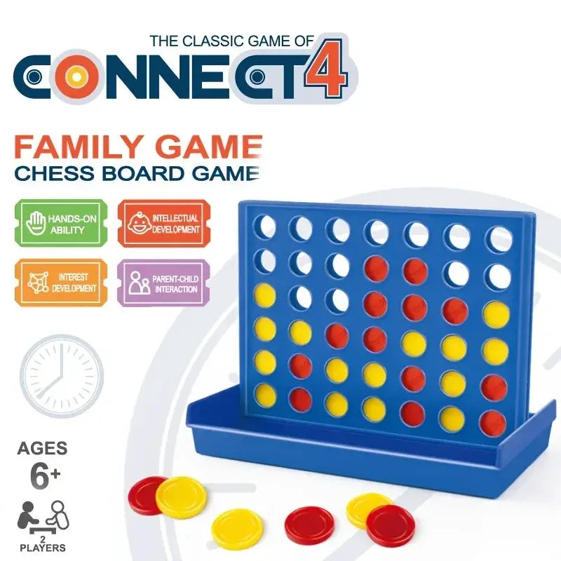 Four In A Row Bingo Chess Connect Classic Family Board Game Educational Toy For Kids And Adults