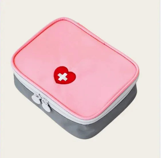 Mini Home First Aid Kit And Portable Tablet Storage Organizer With Large Capacity And Multiple Compartments