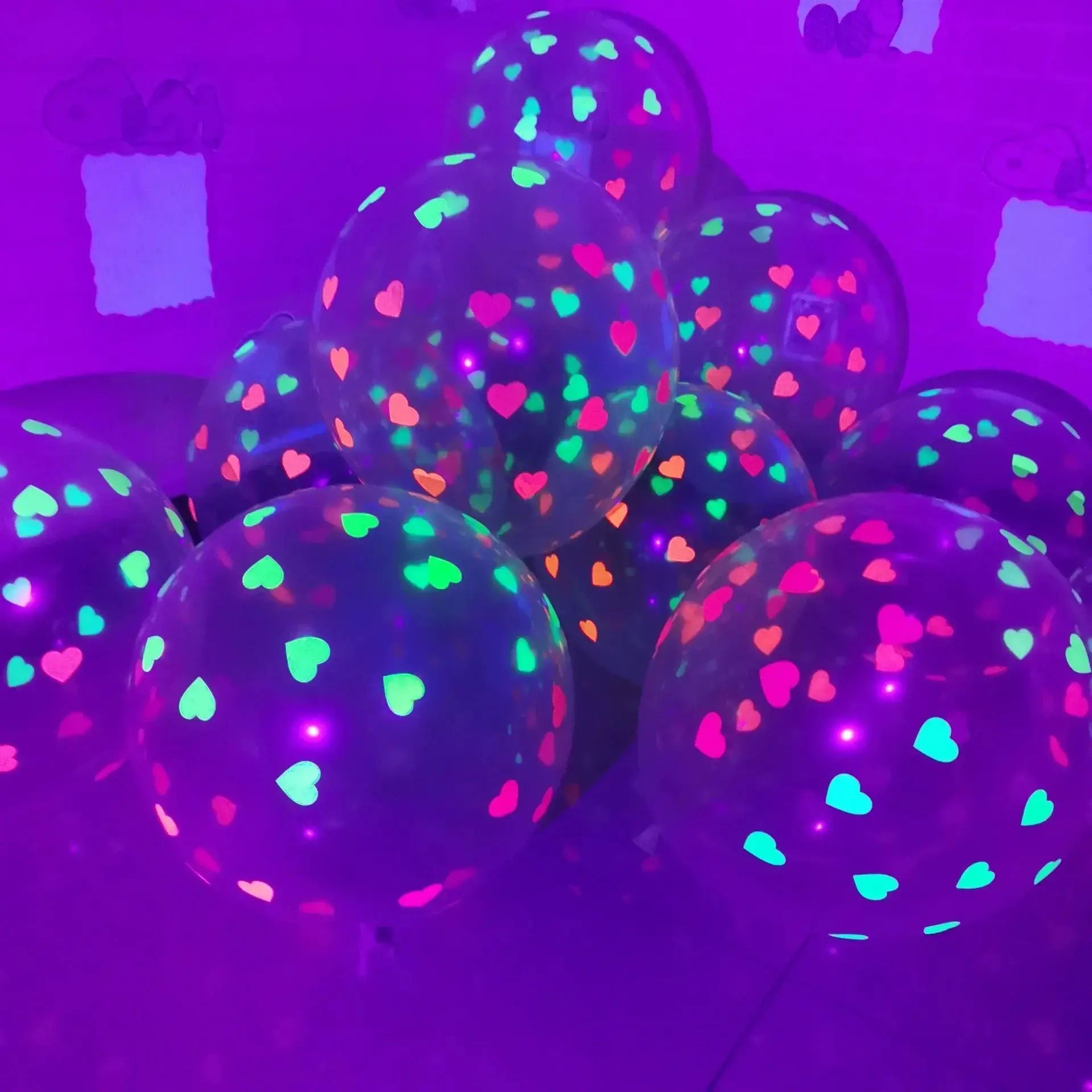 Happy Birthday Neon Glow Balloons Glow Under Blacklight Fluorescent Balloons For Neon 80s 90s Theme Party Decor