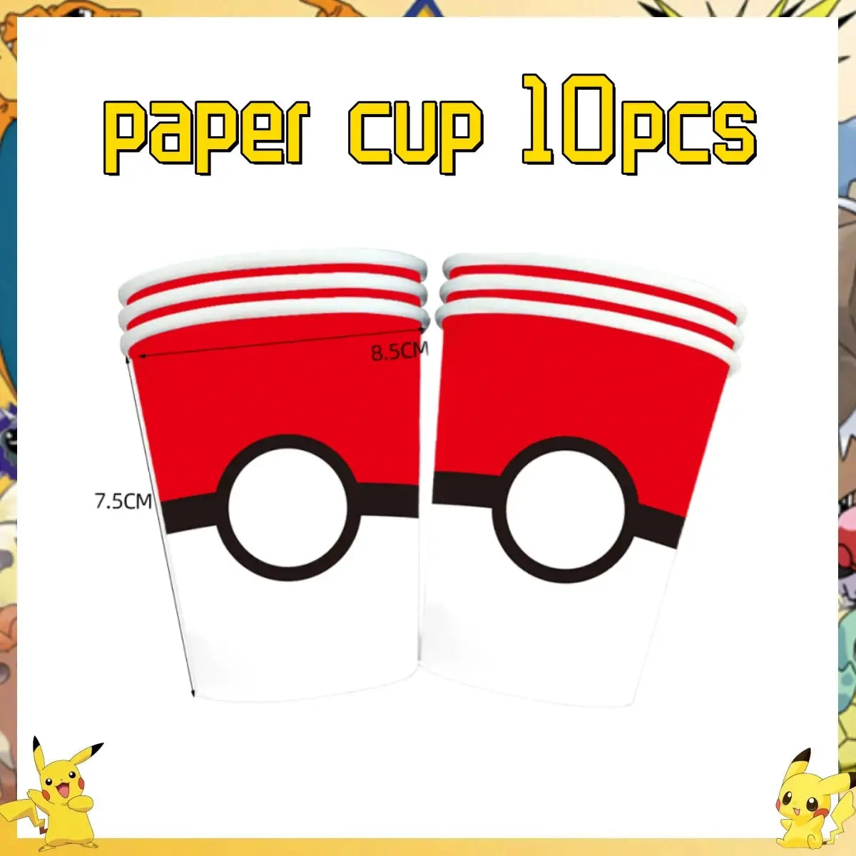Pokemon Pikachu Birthday Party Decor Set Disposable Tableware Tablecloth Cups Plates Napkins Balloons Baby Shower Kids
