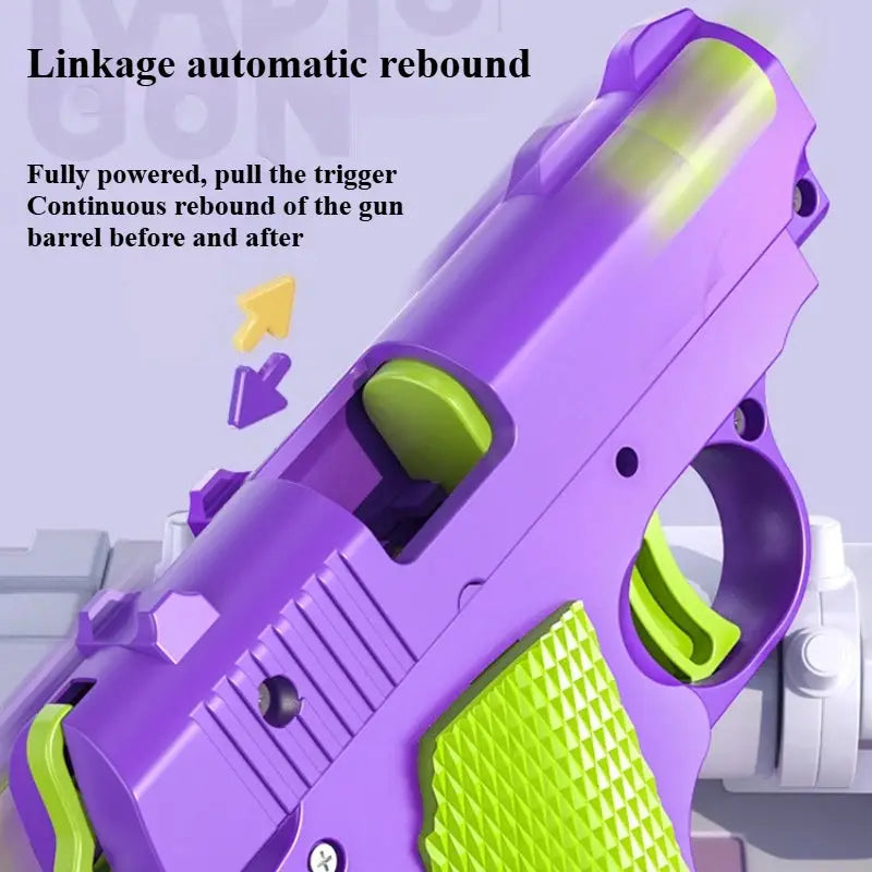 Gravity Activated Mini 3D Printed 1911 Style Pistol Fidget Toy ABS Plastic Stress Relief Gift For Boys