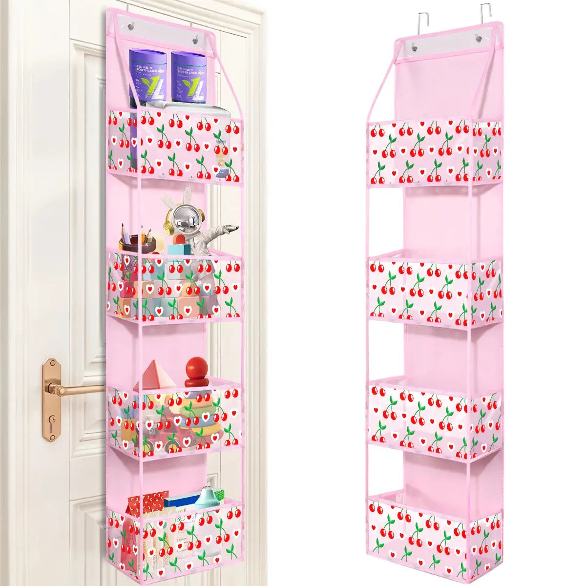Over the Door Hanging Organizer 4 Or 6 Layer Storage for Cosmetics Nursery Bathroom Closet Bedroom Dorm