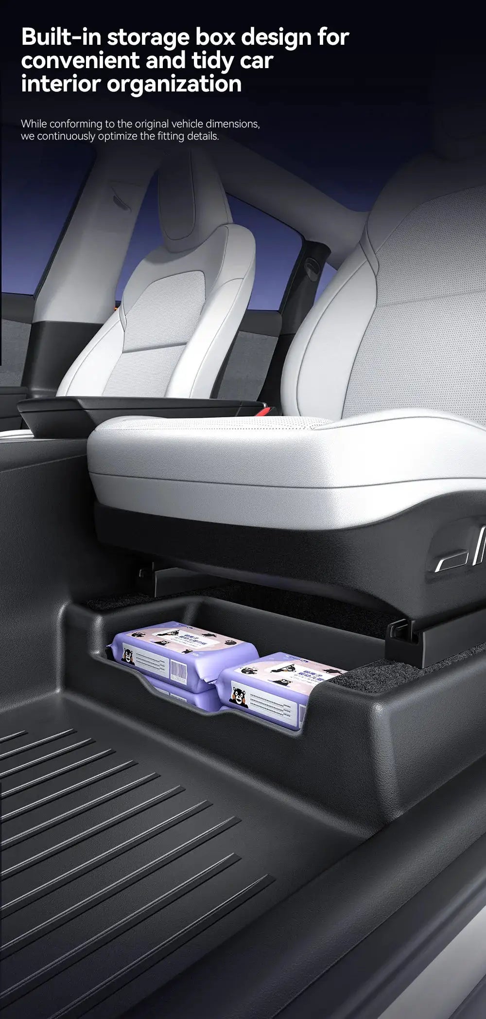 YZ Juniper 360° full-coverage floor mats for Tesla Model Y, TPE, waterproof anti-slip set by Simples Market