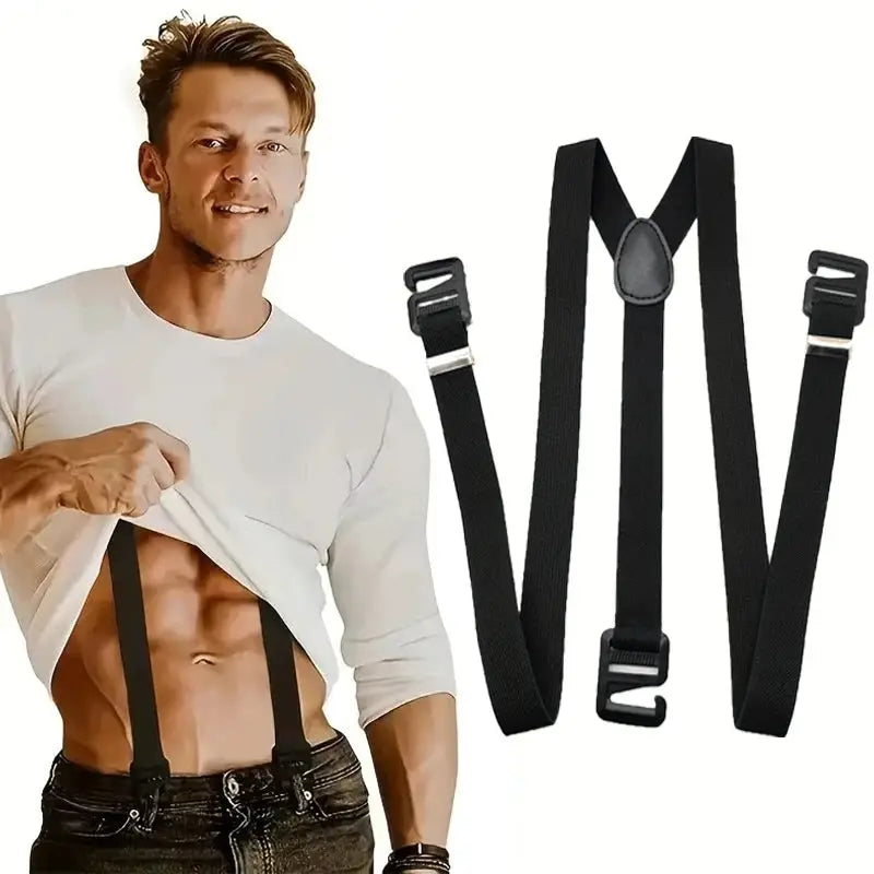 2.5cm Wide Mens Suspenders New Creative 3 Hooks Adjustable Braces For Casual And Formal Wear