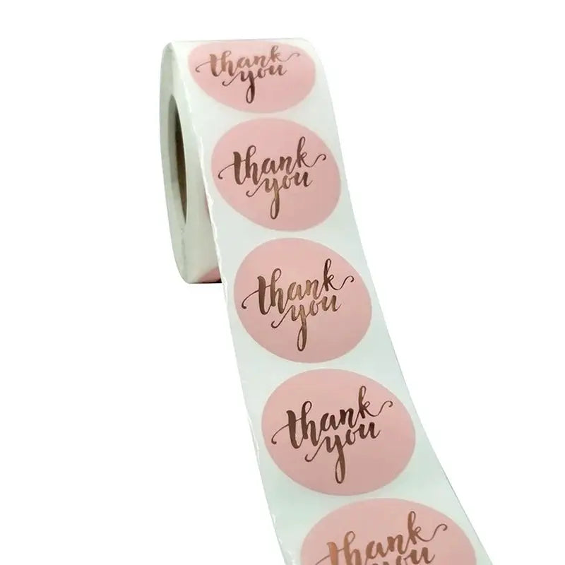 500 Pack Round Kraft Paper Thank You Stickers For Wedding Favors Gift Bags And Packaging