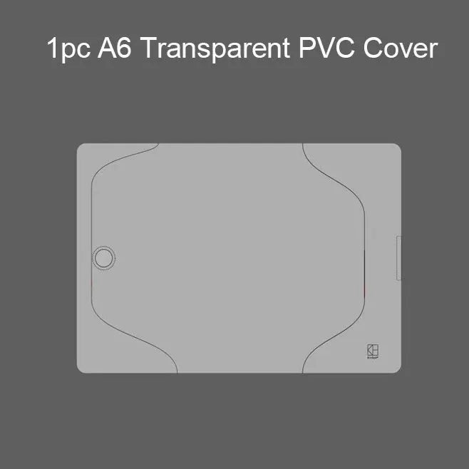 A6 transparent PVC notebook cover, 1pc; clear protection for planners
