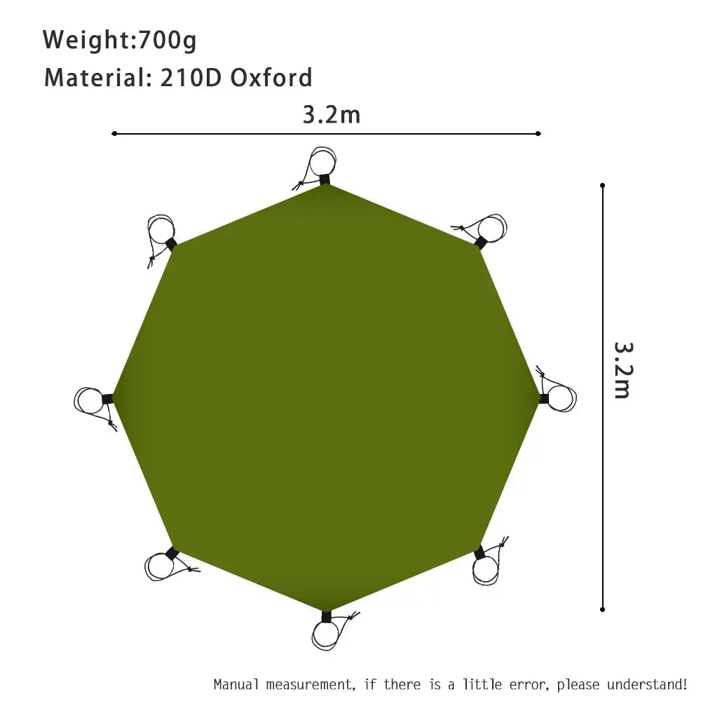 4x4 Waterproof Camping Groundsheet For Tent Footprint Picnic Mat And Hammock Shelter Durable 210D Oxford