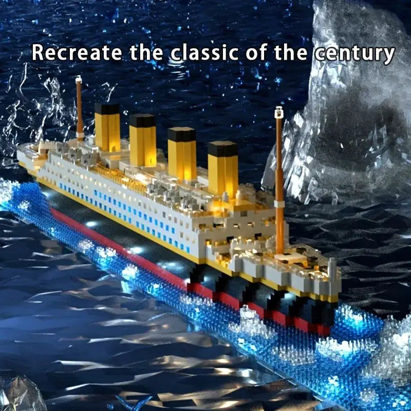 Titanic Micro Particle Building Block Puzzle Ship Model For Kids 6 12 Construction Toy