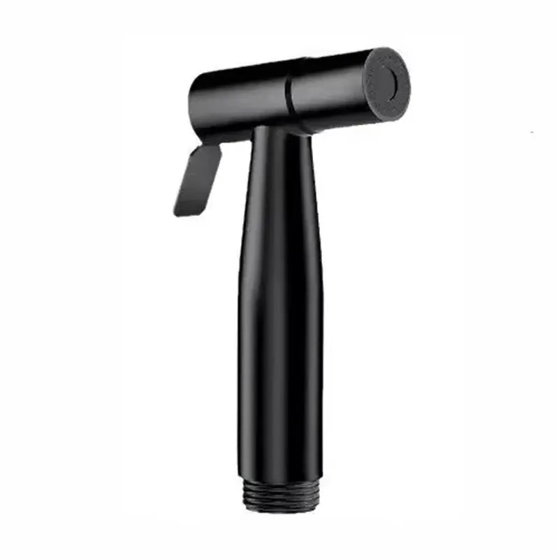 Simples Market portable handheld bidet sprayer nozzle, black plastic with lever