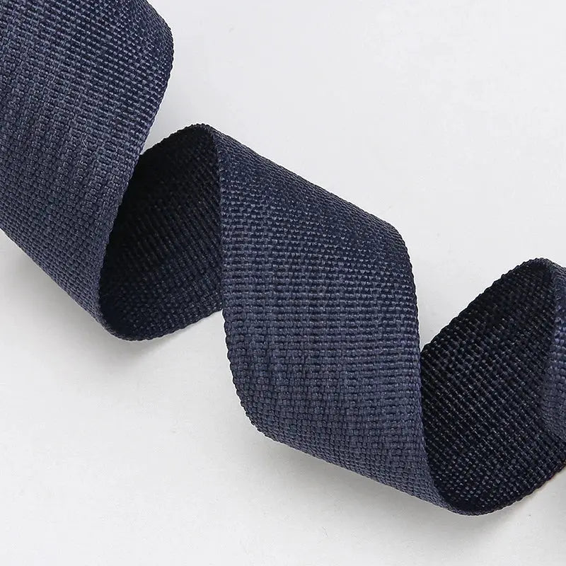 Men's navy blue waist bag strap by Simples Market; woven fabric accessory for fitness use