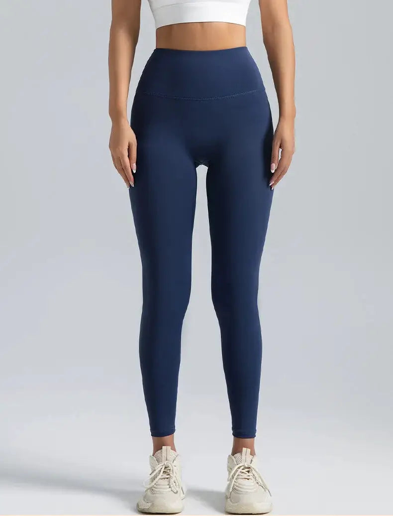 Simples Market navy high-waisted yoga leggings with abdominal compression
