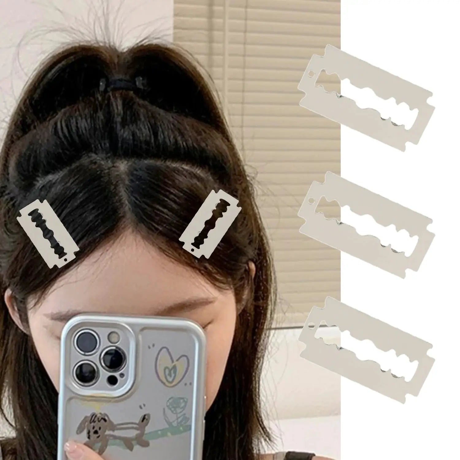 Creative Knife Shape Hair Clips For Women And Girls Edgy Lightweight Alloy Plastic Hairpins