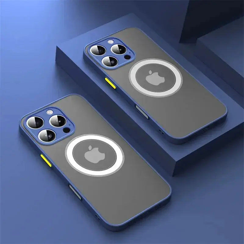 Luxury Armor Matte MagSafe Case for iPhone 11 Through 17 Pro Max Mini Plus Shockproof Protection