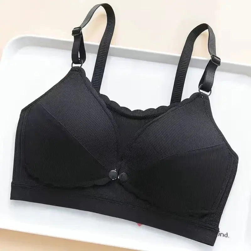 Women’s push-up wireless bra by Simples Market, black, breathable, wire-free