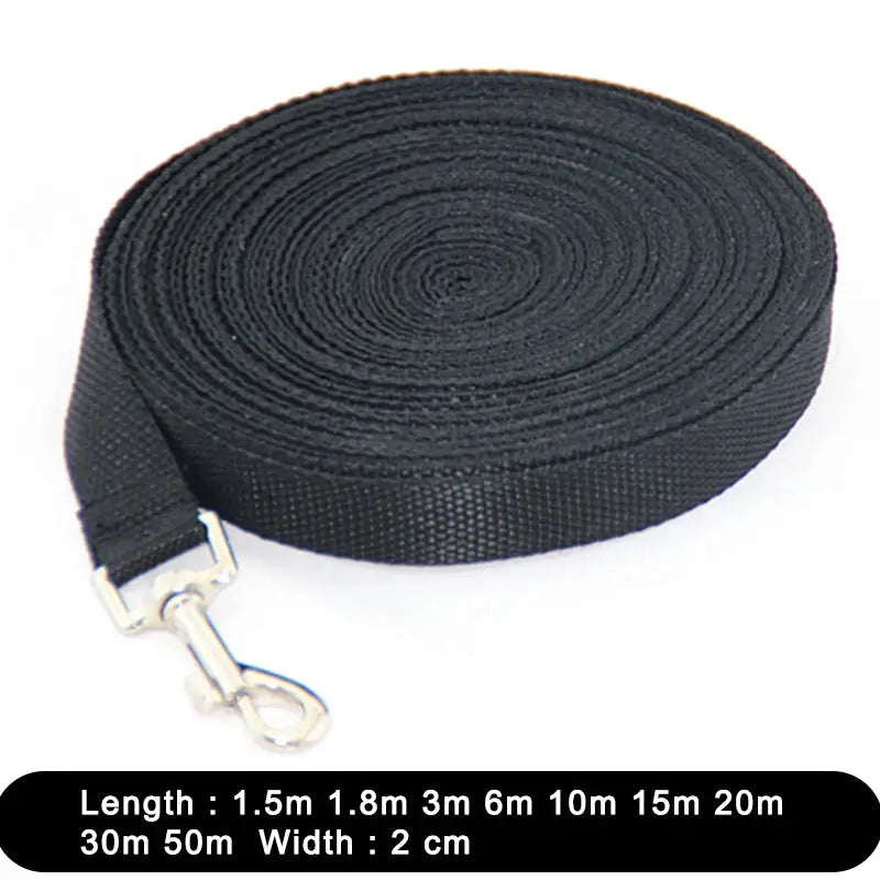 Solid Nylon Dog Leash For Large Dogs Training And Walking With Lengths 1.5m 1.8m 3m 6m 10m 15m 20m 30m 2cm Width