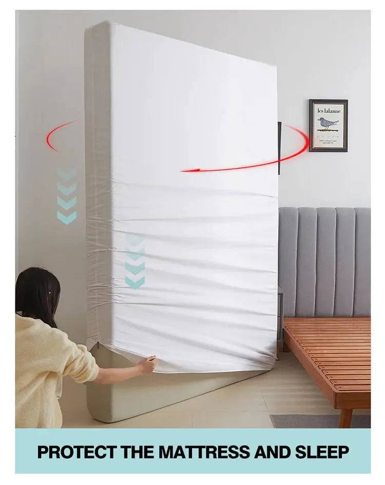 Simples Market waterproof zipper mattress protector; soft, breathable, noiseless, antibacterial, anti-mite, queen/king