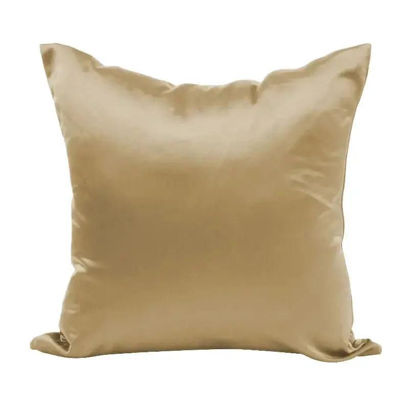Satin pillowcase by Simples Market in gold beige, 50x50 cm cushion cover