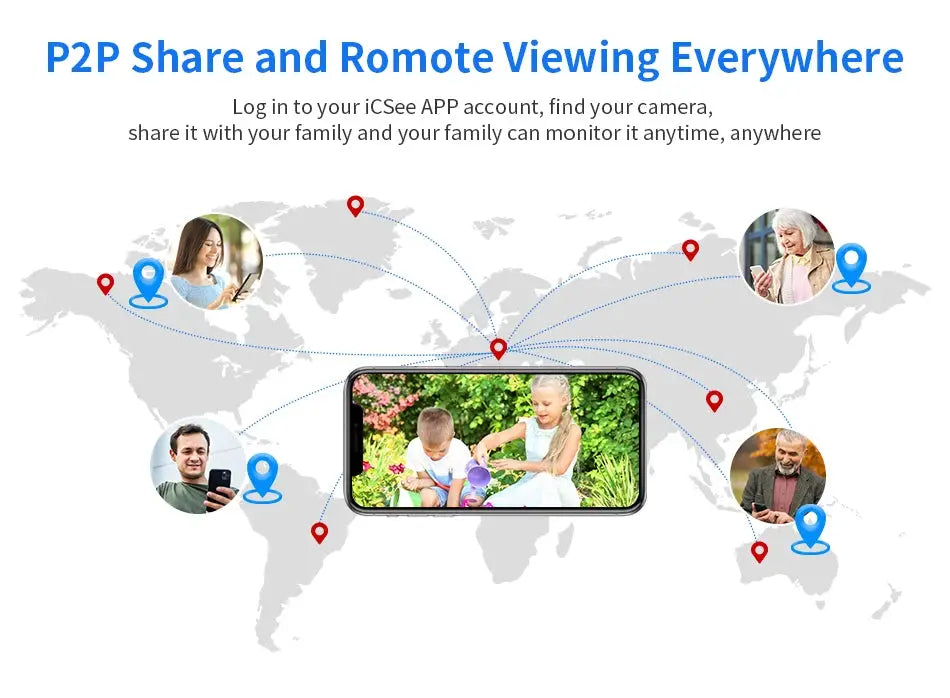Hiseeu 4K 8MP dual-lens PTZ WiFi IP camera by Simples Market; outdoor surveillance with 8X zoom and global viewing.
