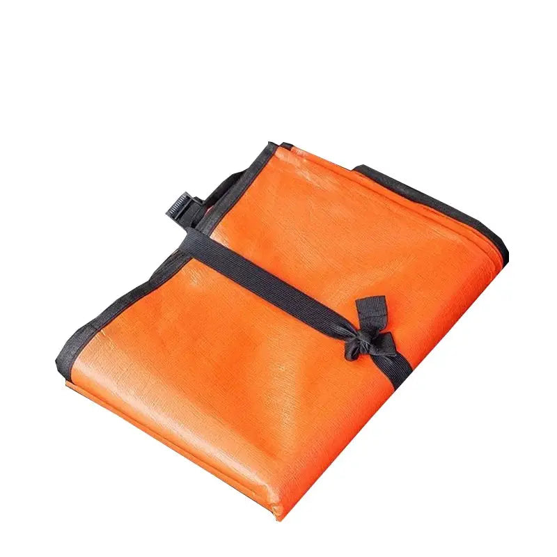 Universal car trunk mat by Simples Market, orange waterproof pet cargo liner with black straps
