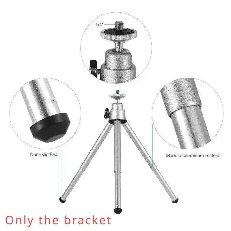 Simples Market mini flashlight on aluminum tripod with non-slip pad
