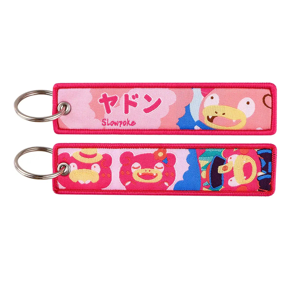 Gengar and Mewtwo Anime Keychain Zinc Alloy Double Sided Key Tag for Keys Car Motorcycle Gift for Men Women