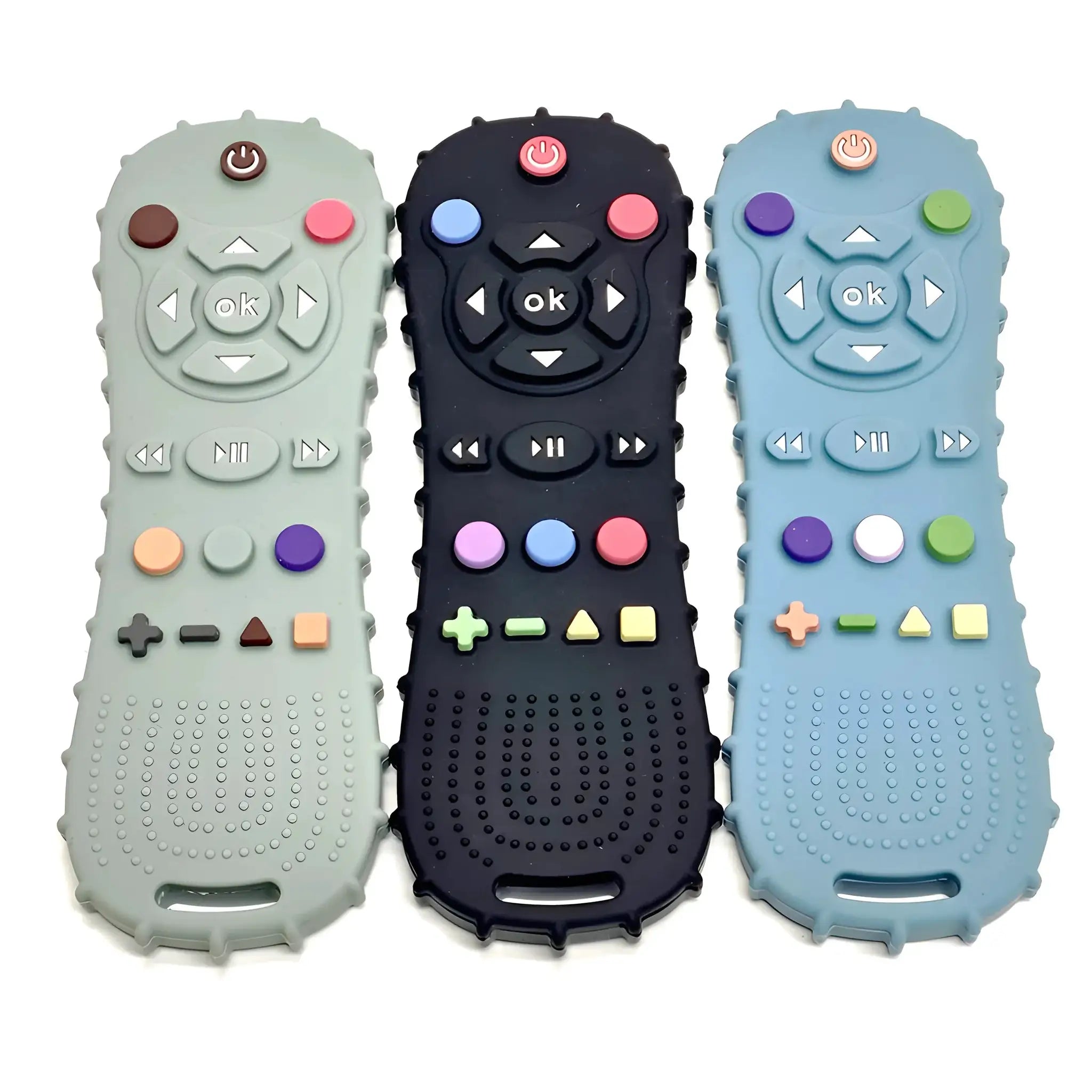 Remote Control Style Baby Teether Silicone Teething Toy Pacifier Bracelet 1 To 3 Pieces