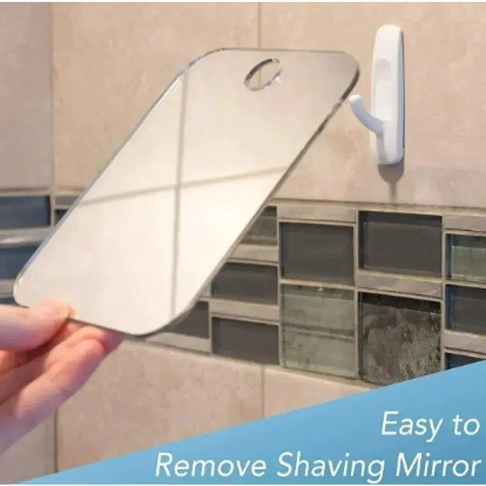 Simples Market anti-fog shower mirror, acrylic fogless vanity mirror with wall hook, portable