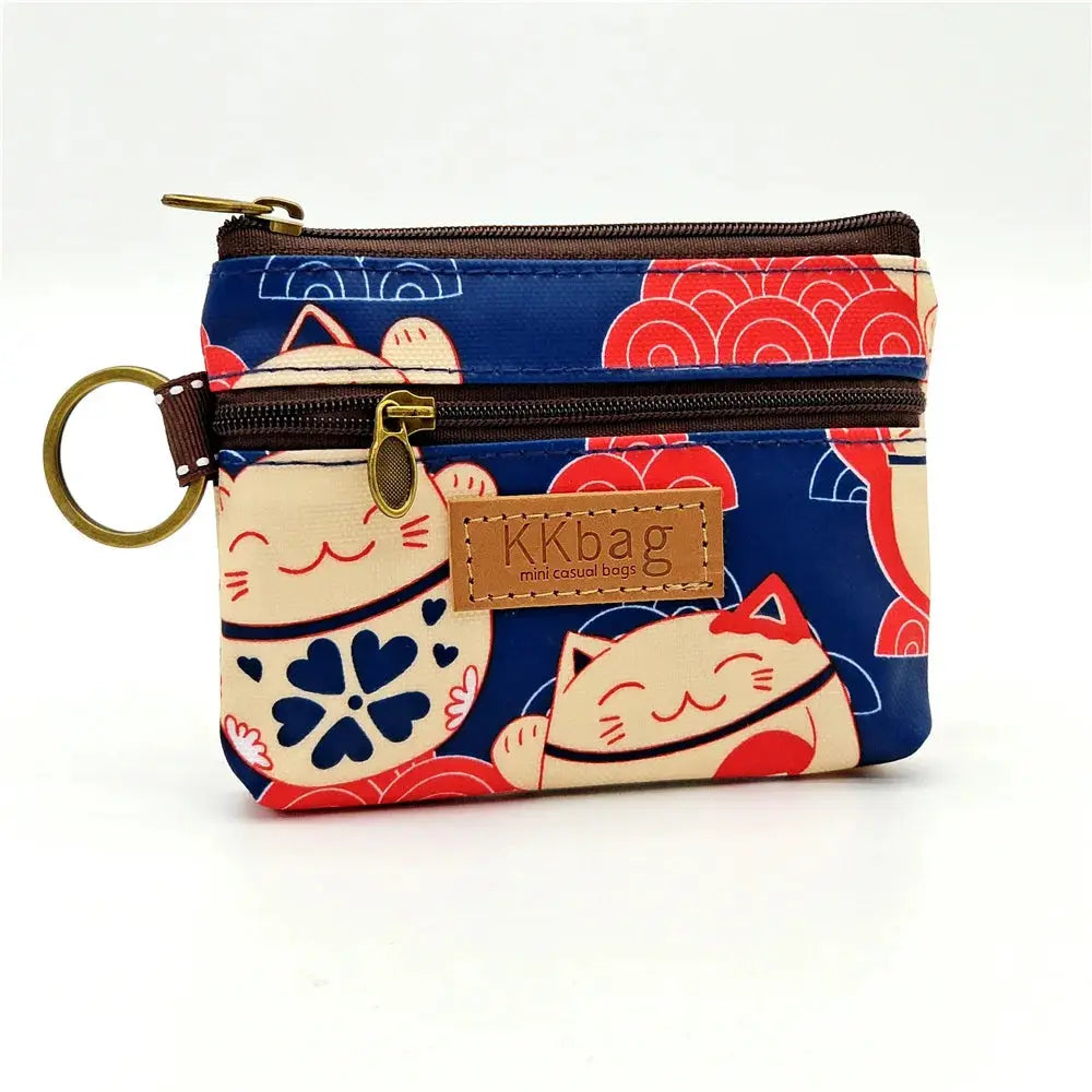 Cute Animals Wallet Zipper Purse Cartoon Patchwork Compact Lightweight Waterproof Wear Resistant Durable