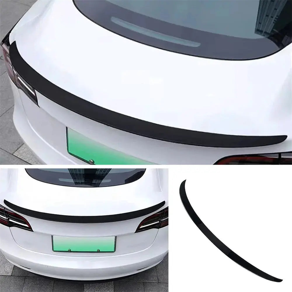 Simples Market rear spoiler wing for Tesla Model 3/Y, black finish, fits 2017-2023