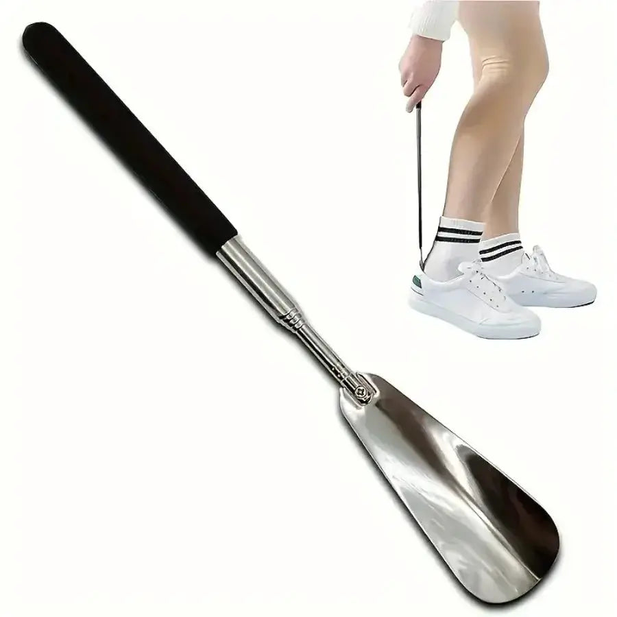 Retractable Stainless Steel Shoe Puller For Elderly Care And Shoe Assistance For Men And Women