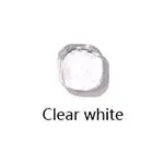 Crystal candy drop earring, clear white, 10mm, Simples Market