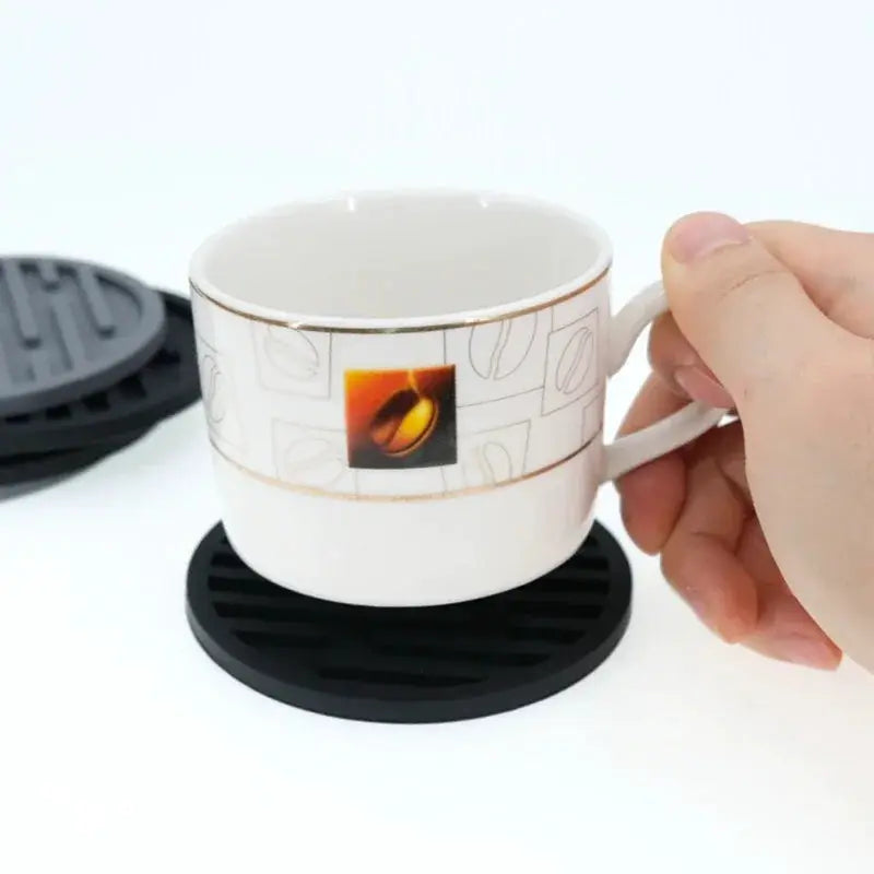 Ten Centimeter Silicone Coasters Round Heat Resistant Mats For Tea Cup Coffee Mug Table Decor