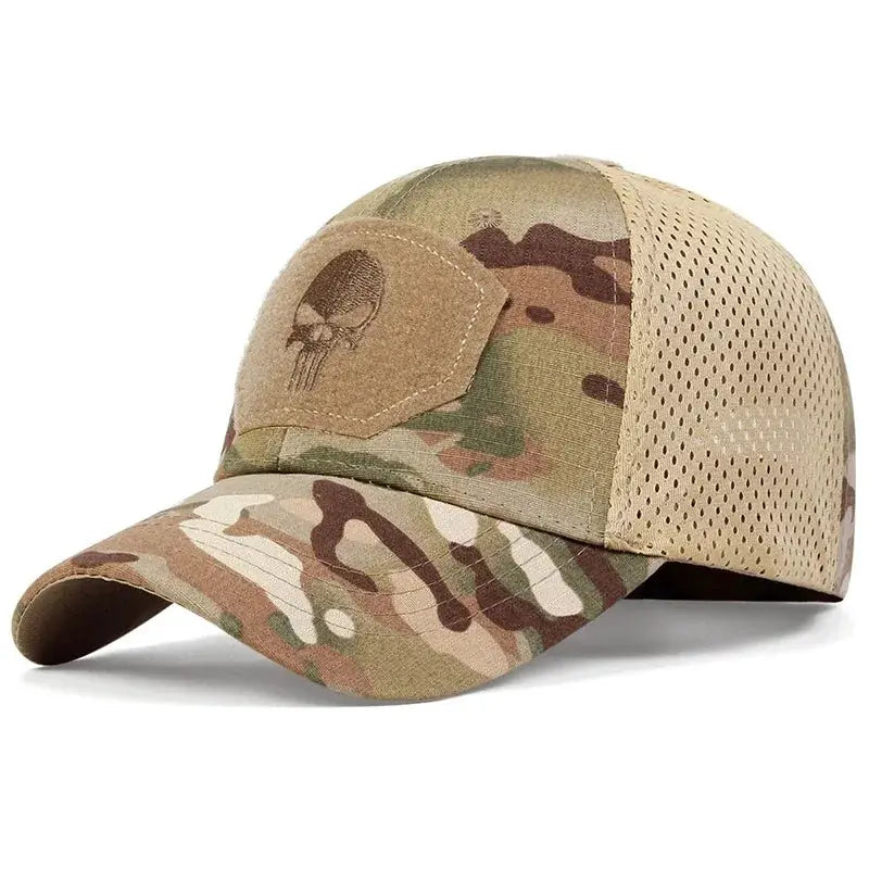 2025 Skull Embroidered Patch Baseball Caps Breathable Adjustable Sun Protection Outdoor Casual Hats For Spring And Autumn
