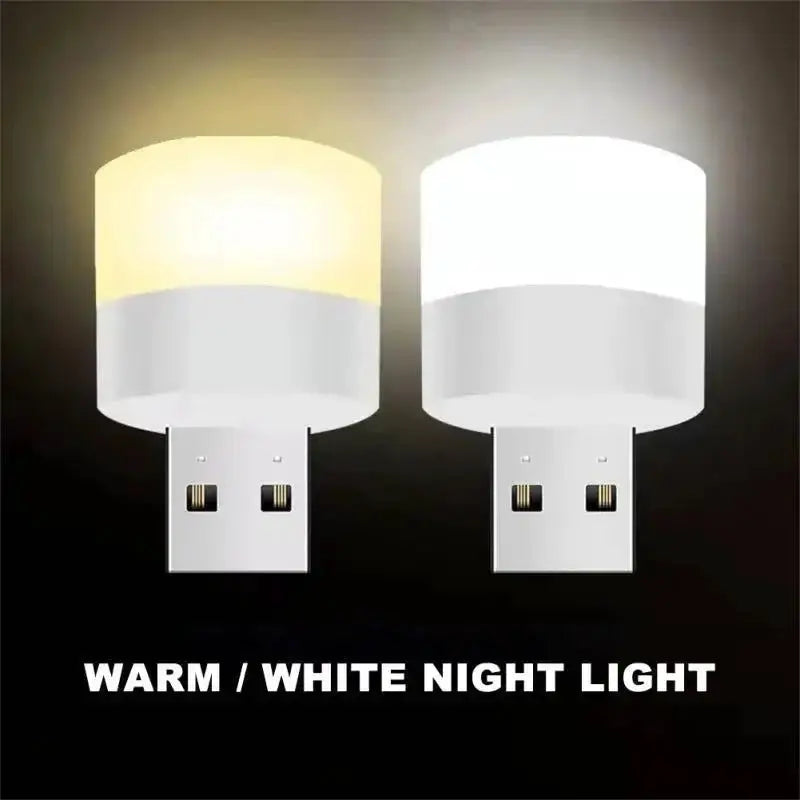 Mini USB Night Light Warm White Eye Protection Reading Lamp For Computer Power Bank And USB Wall Plug